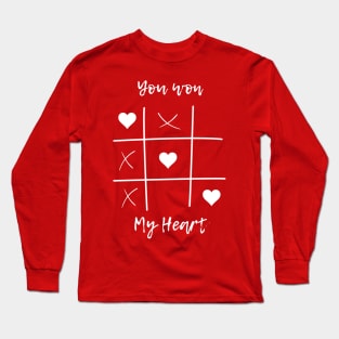 You Won My Heart Happy Valentine’s Day Design Long Sleeve T-Shirt